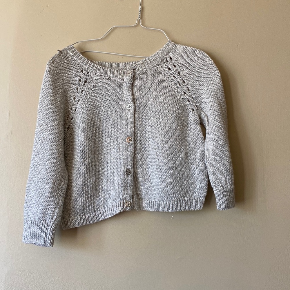 Juicy Couture Silver Button Up Sweater